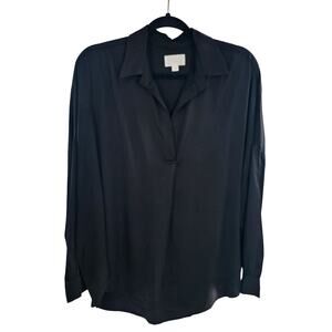 Every Women's Long Sleeve Blouse Top Pullover Shirt Black Size Medium